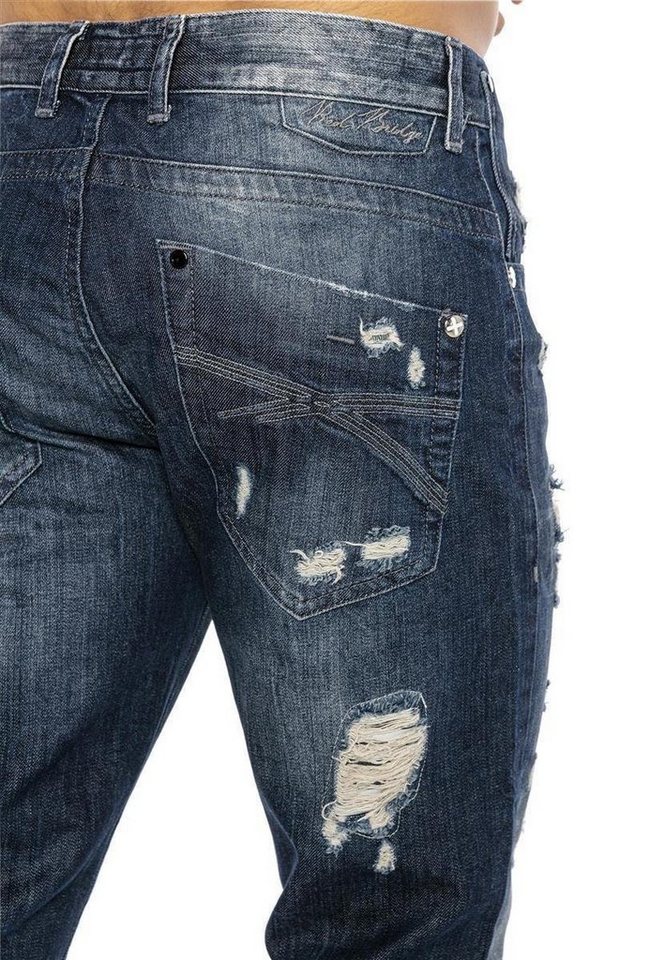 RedBridge Destroyed-Jeans Rebel Stil Regular Fit Premium Qualität – Bild 4 von 5