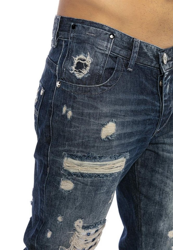RedBridge Destroyed-Jeans Rebel Stil Regular Fit Premium Qualität – Bild 5 von 5