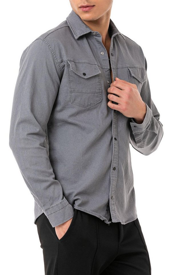 RedBridge Jeanshemd Premium Denim Hemd – Bild 2 von 4
