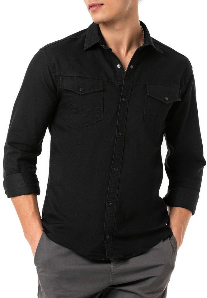 RedBridge Jeanshemd Premium Denim Hemd – Bild 2 von 4