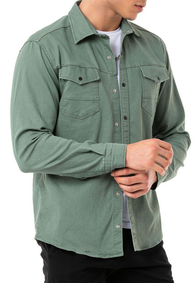 RedBridge Jeanshemd Premium Denim Hemd – Bild 2 von 3