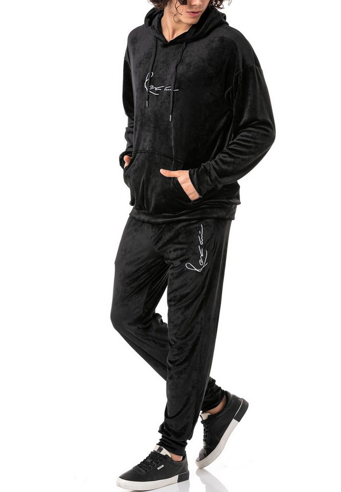 RedBridge Jogginganzug - Velours-Sweatset mit Kapuze - Zweiteiler in Samt-Optik (2-tlg) – Bild 2 von 5