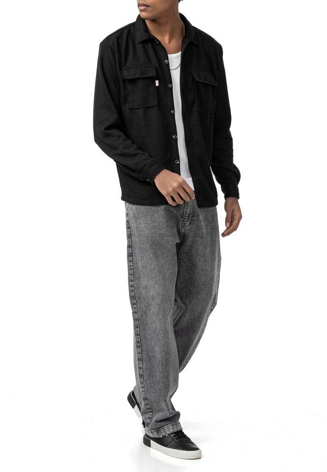 RedBridge Langarmhemd mit Brusttaschen Cordhemd mit Knopfleiste Casual – Bild 5 von 5