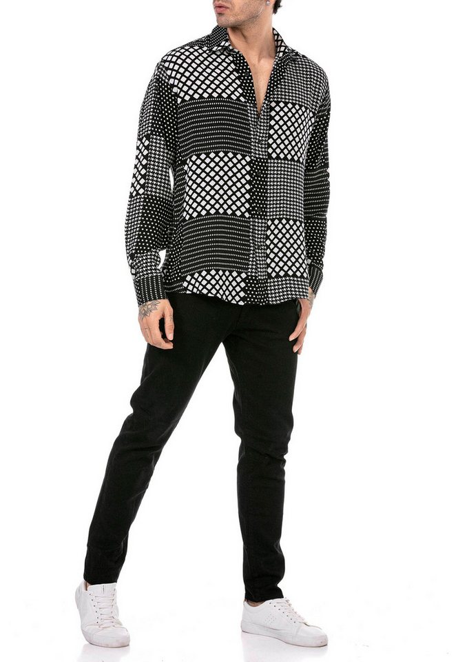 RedBridge Langarmhemd mit modernem Patchwork-Design für selbstbewusste Auftritte – Bild 3 von 3