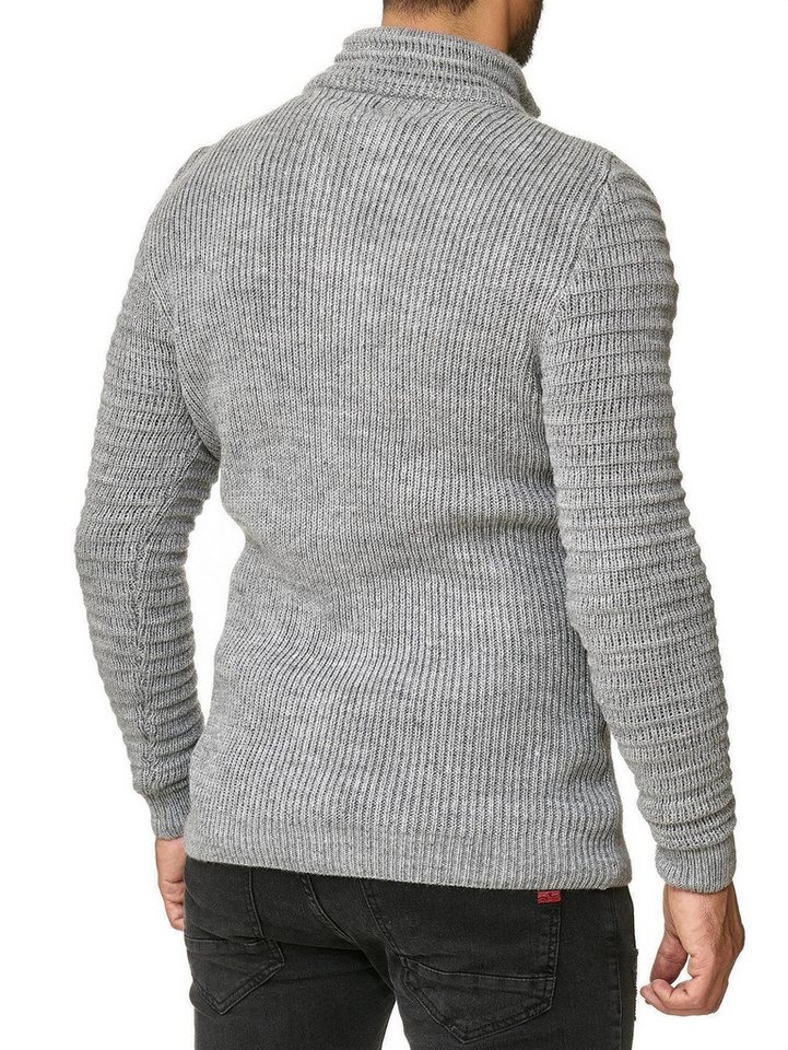 RedBridge Strickjacke aus Grobstrick mit praktischen Reißverschlusstaschen wechselnde Strickart – Bild 3 von 4