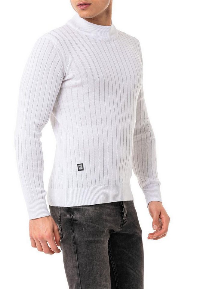 RedBridge Strickpullover mit kurzem Stehkragen in Rippstrick Kurzer Stehkragen in Feinstrick – Bild 2 von 3