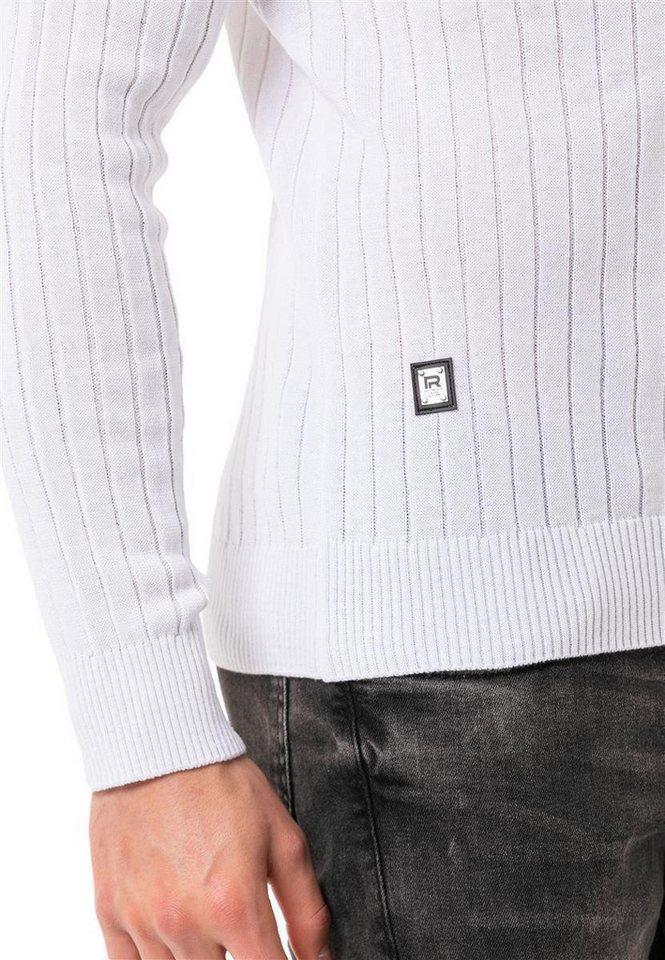 RedBridge Strickpullover mit kurzem Stehkragen in Rippstrick Kurzer Stehkragen in Feinstrick – Bild 3 von 3