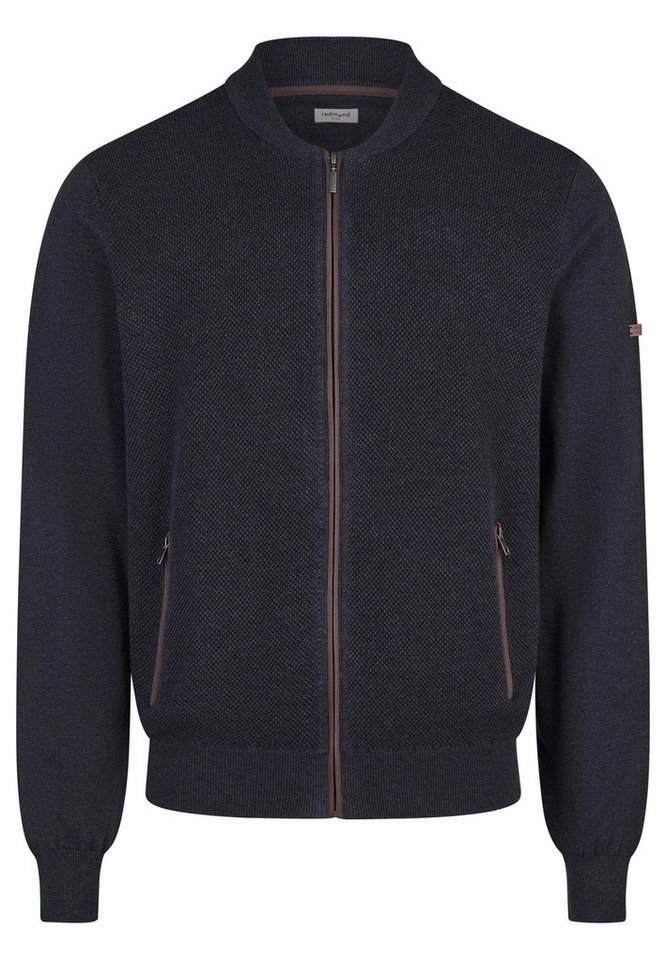 Redmond Strickjacke Basic (1-tlg) Strickjacke - Baumwolle - Atmungsaktiv – Bild 2 von 4