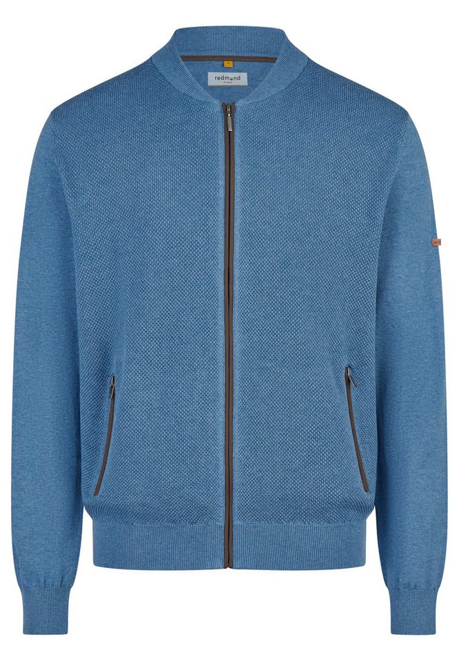 Redmond Strickjacke Basic (1-tlg) Strickjacke - Baumwolle - Atmungsaktiv – Bild 2 von 5