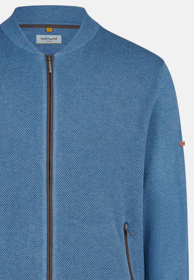 Redmond Strickjacke Basic (1-tlg) Strickjacke - Baumwolle - Atmungsaktiv – Bild 4 von 5