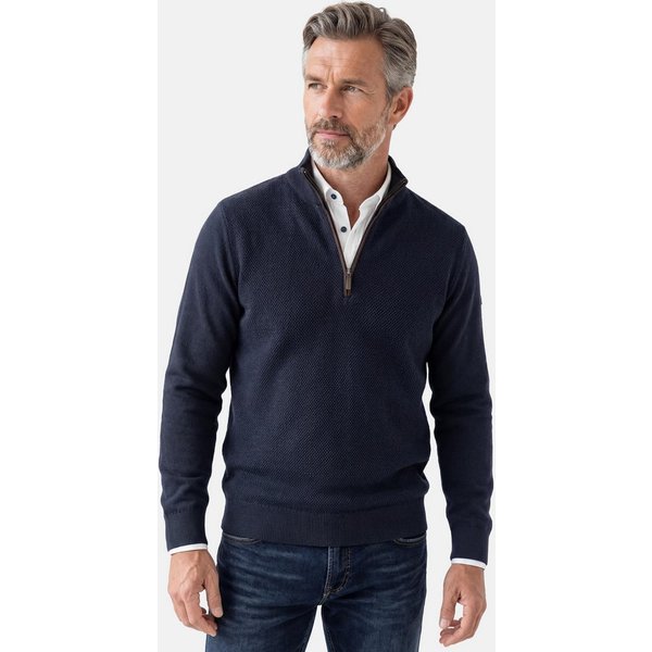 Redmond Strickpullover Basic (1-tlg) Troyer - Baumwolle - Atmungsaktiv
