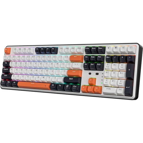 Redragon K689 Mechanical, RGB, 2.4Ghz/BT/Wired, Mint Mambo Switches, 3-Modus Gaming-Tastatur (5-lagige Geräuschdämpfung, Hot-Swap-fähige Steckdose)