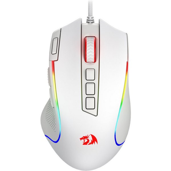 Redragon M612 Gaming Maus RGB, 5 DPI, ergonomisch, weiß Gaming-Maus (Kabel, 11 Tasten programmierbar, kabelgebunden, komfortabler Grip)