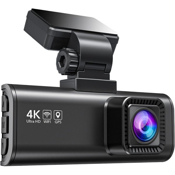 REDTIGER Duale Aufnahme Nachtsicht 170° Weitwinkel Auto Dashcam (Vorne 4K UHD, Hinten 1080p, WLAN (Wi-Fi), GPS,WiFi,24-Stunden-Parkmonitor)