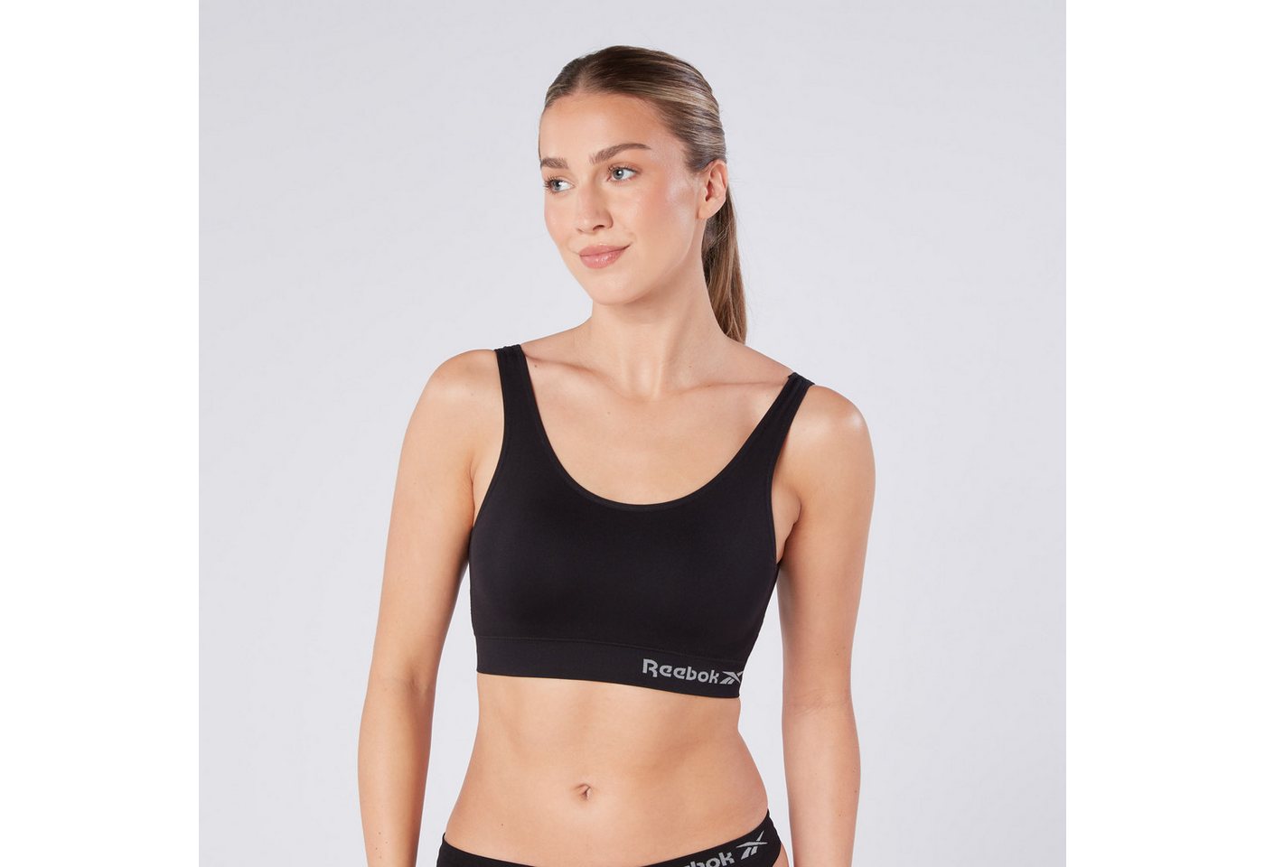 Reebok Bustier KIRA breite Träger, ohne Verschluss, bequem, basic, ohne Bügel, mit Logo – Bild 3 von 5