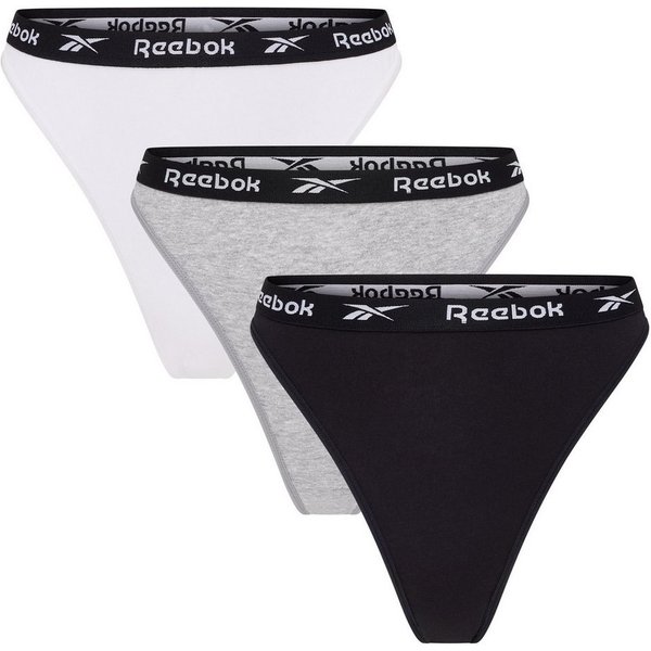 Reebok Slip LOTTY (3er-Pack) eng, basic, bequem, atmungsaktiv, mit Logo, breiter Bund, Baumwollmix