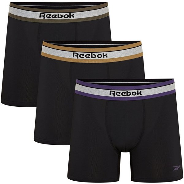 Reebok Trunk ANGUS (3er Pack) basic, bequem, weich, feuchtigkeitsregulierend, mit Logo, breiter Bund