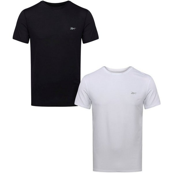 Reebok Unterhemd "Clancy" (2er Pack) Kurzarm, mit Logo, basic, atmungsaktiv, bequem, Rundhalsausschnitt