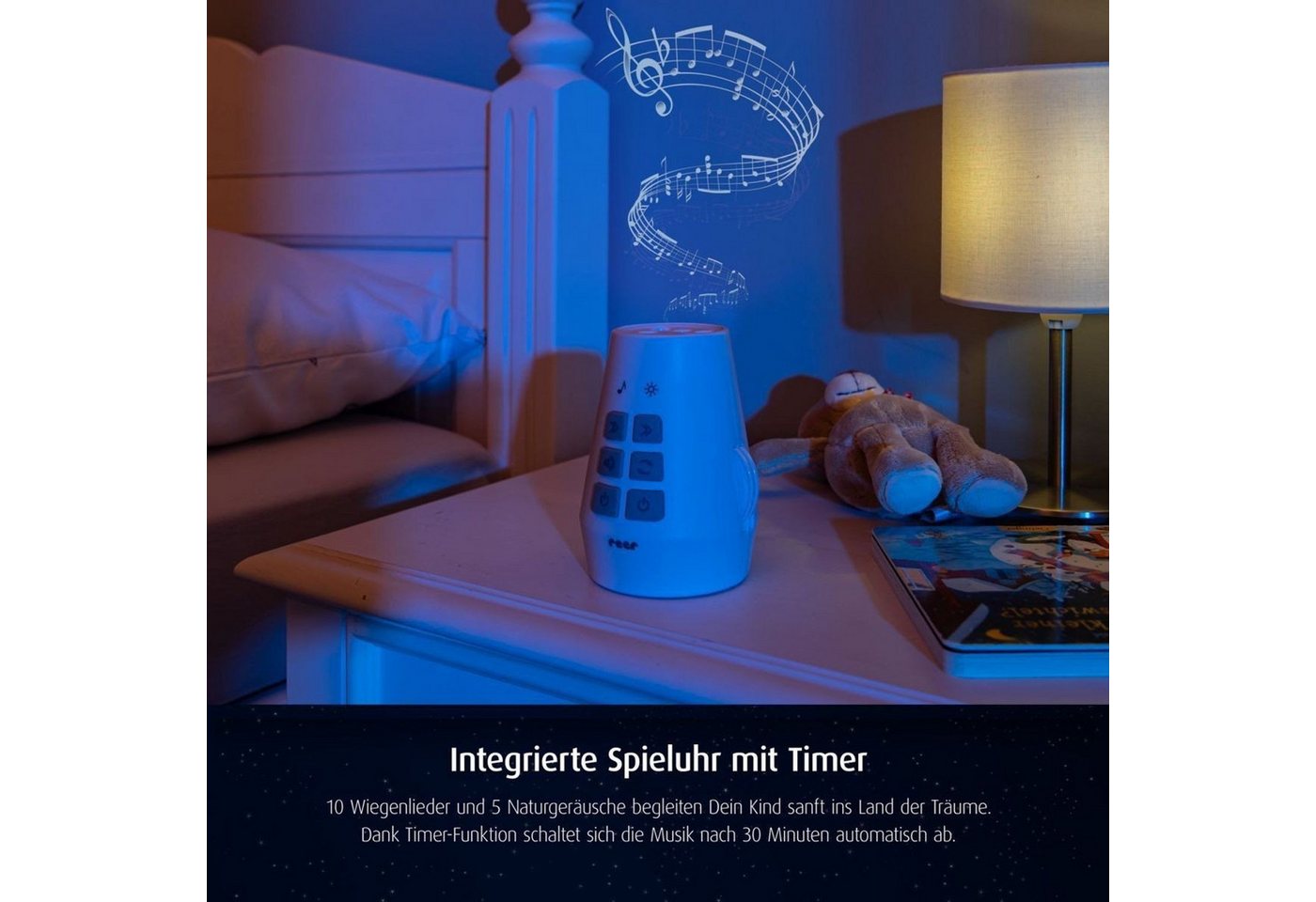Reer LED Nachtlicht DreamBeam, weiß – Bild 4 von 5