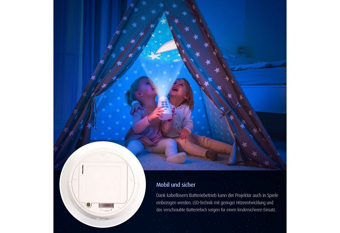 Reer LED Nachtlicht DreamBeam, weiß – Bild 5 von 5