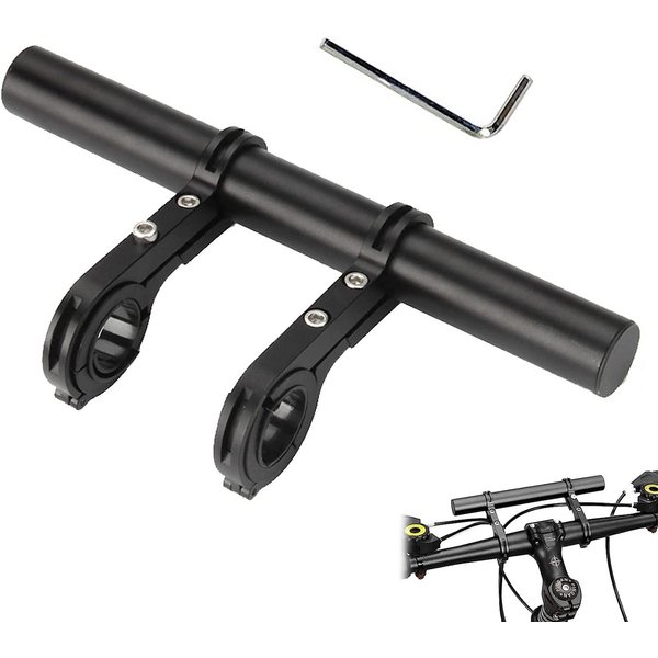 Refined Living Fahrradlenker Fahrradlenker-Extender-Halterung,Fahrrad Lenker Verlängerung, Multifunktionslenker, (20cm,Doppelte Halterung und StangeFahrrad Lenk