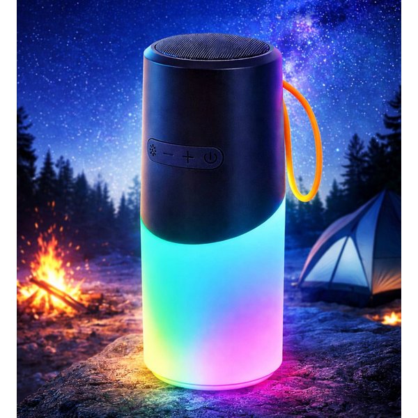 Reflexion BTX705 Camping Lampe, Nachtlicht, Outdoor Bluetooth-Lautsprecher (Bluetooth, 40 W, Ultra kompakt, IPX5 Spritzwassergeschützt, LED-Effekte, MicroSD Slo