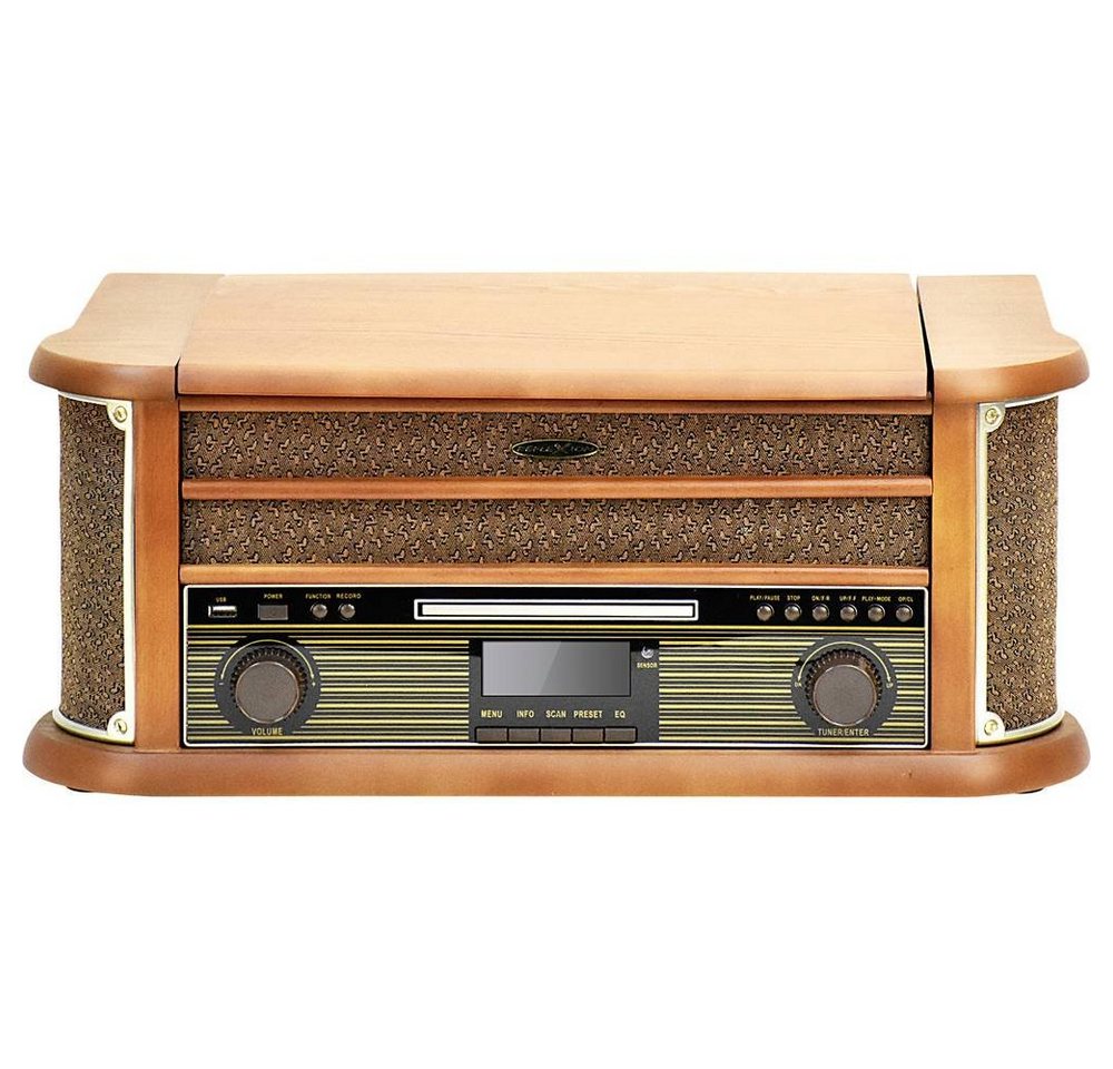 Reflexion HIF2002DAB Retro HiFi Anlage mit DAB+, Bluetooth 5.0 & USB-Encoding Radioplattenspieler (Riemenantrieb, Bluetooth, Bluetooth, Kassettenspieler, CD/MP3 – Bild 4 von 5
