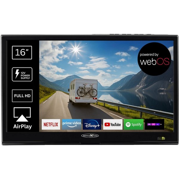 Reflexion LEDW16iBT LED-Fernseher (40,00 cm/16 Zoll, Full HD, powered by webOS Hub (LG), Smart-TV, DC IN 12 Volt / 24 Volt - Netzteil AC: 230V)
