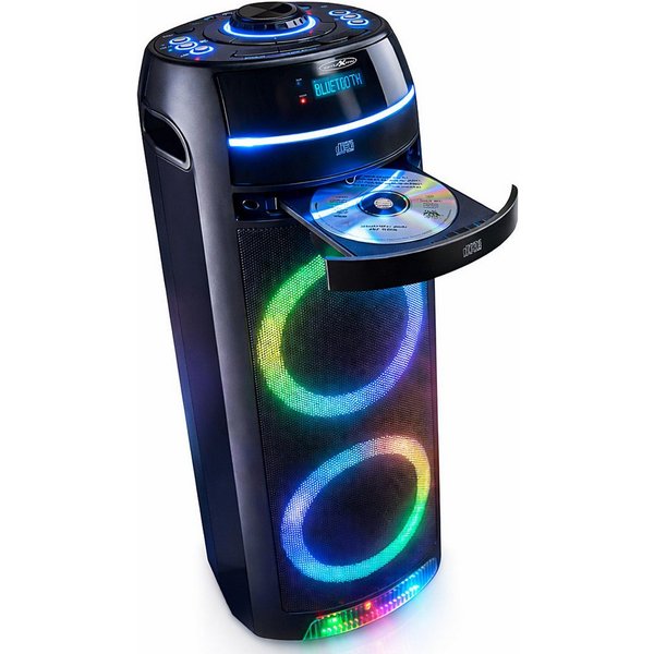 Reflexion PS10BTCD mit eingebauten CD-Player und XMR Bass Technology! Party-Lautsprecher (Bluetooth, 480 W, Bluetooth, Radio, CD-Laufwerk, Disco-Licht Effekte, 