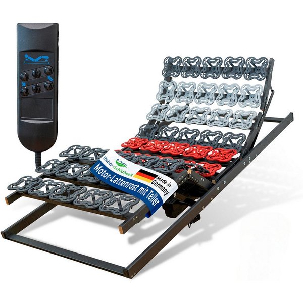 Lattenrost AEROBALANCE KF, Reha-Schlafwelt, Kopfteil motorisch verstellbar, Fußteil motorisch verstellbar, 80x200 cm, Lattenrost mit Motor, fertig montiert, Mad