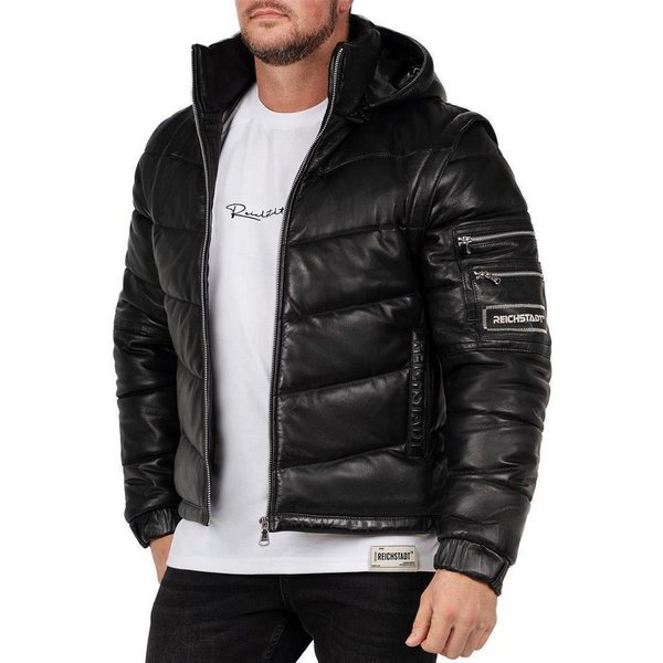 Reichstadt Bomberjacke Herren Regular Fit Echtleder Echtleder 22RS032LUX Jacke und Weste in einem Produkt