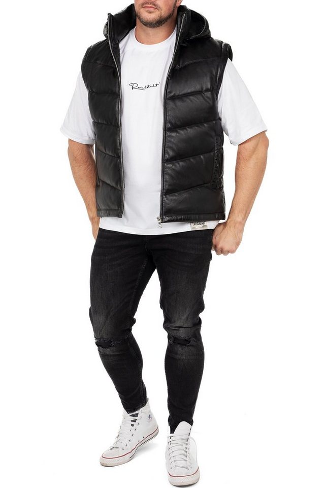 Reichstadt Bomberjacke Herren Regular Fit Echtleder Echtleder 22RS032LUX Jacke und Weste in einem Produkt – Bild 5 von 5