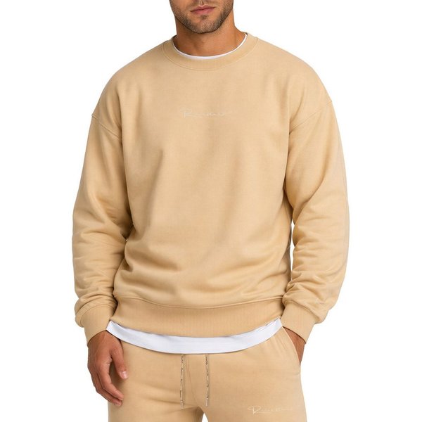 Reichstadt Sweatshirt Herren Regular Fit Pullover Logo-Stitching 23RS037 mit Eleganten Details