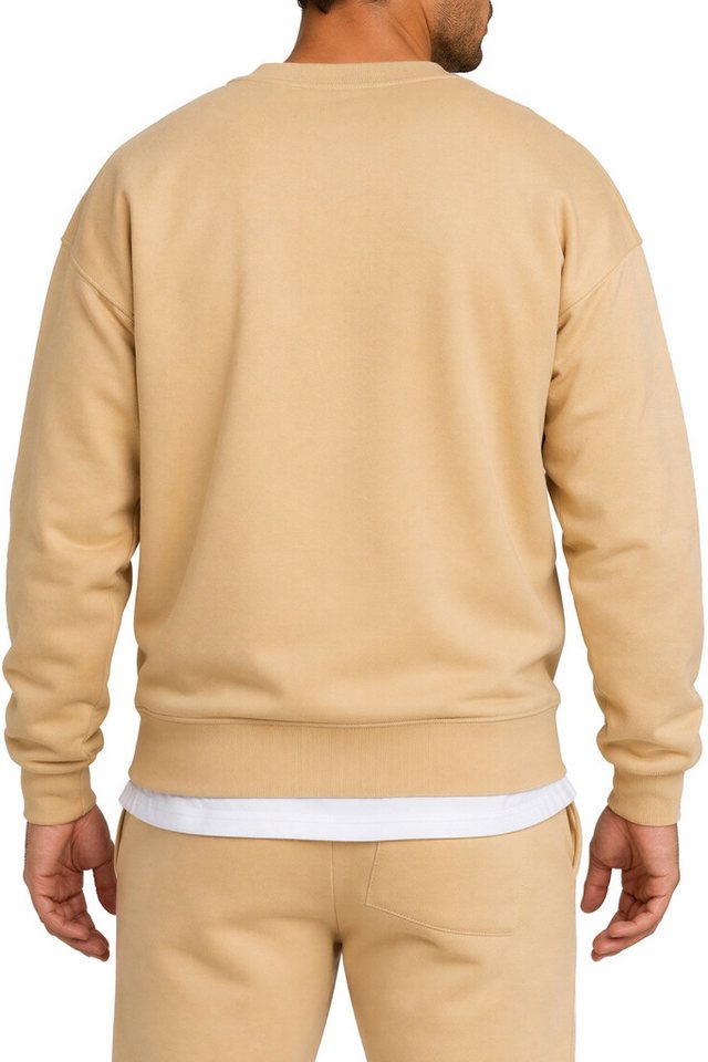 Reichstadt Sweatshirt Herren Regular Fit Pullover Logo-Stitching 23RS037 mit Eleganten Details – Bild 2 von 5