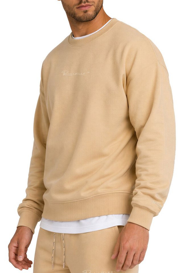 Reichstadt Sweatshirt Herren Regular Fit Pullover Logo-Stitching 23RS037 mit Eleganten Details – Bild 4 von 5