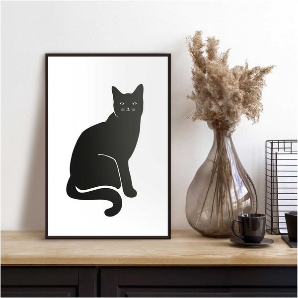 Reinders! Bild mit Rahmen Black Cat