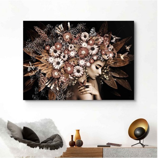 Reinders! Deco-Panel Blumenreichtum Frau - Schmetterling - Strauß - Romantik, Blumen (1 St)
