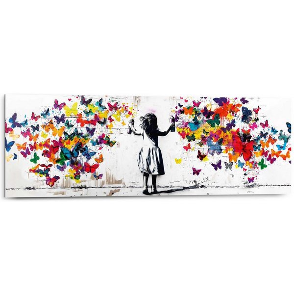 Reinders! Deco-Panel Graffiti-Schmetterlinge, Teenager Zimmer - Mehrfarbig - MDF - Street Art - 90x30 cm