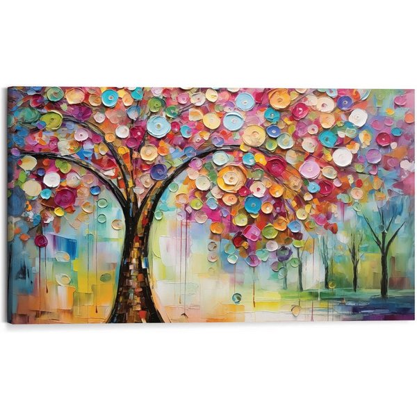 Reinders! Deco-Panel Mehrfarbiger Baum, Wohnzimmer - Mehrfarbig - MDF - Wald - 118x70 cm
