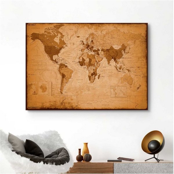Reinders! Deco-Panel Weltkarte - antik