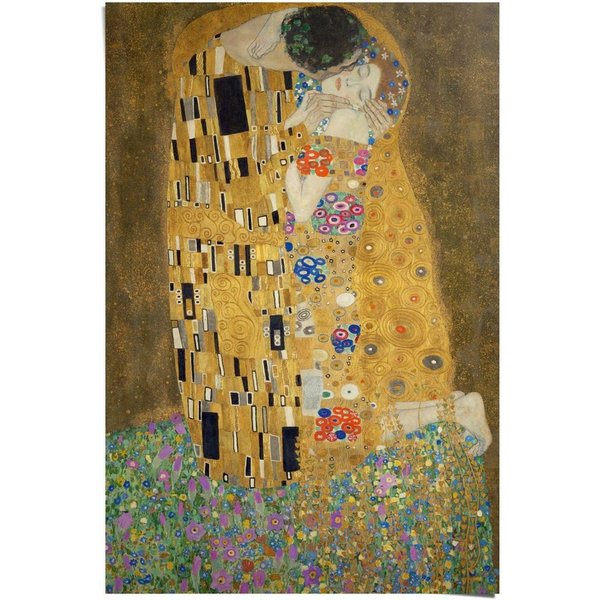 Reinders! Poster Poster Der Kuss Gustav Klimt, Kunst (1 St)