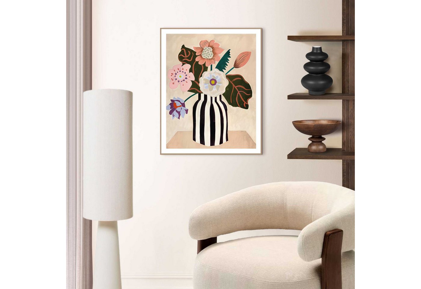 Reinders! Poster Funky Flowers, Wohnzimmer - Blumen - Vase - Mehrfarbig - MDF - Blumen und Pflanzen – Bild 2 von 4