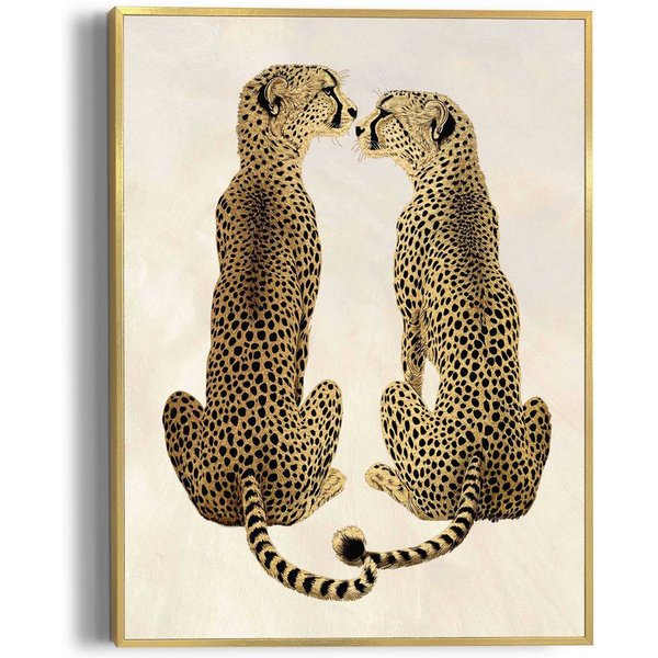 Reinders! Poster Loving Cheetas, Hobbyraum - Gelb - MDF - Tiere - 30x40 cm