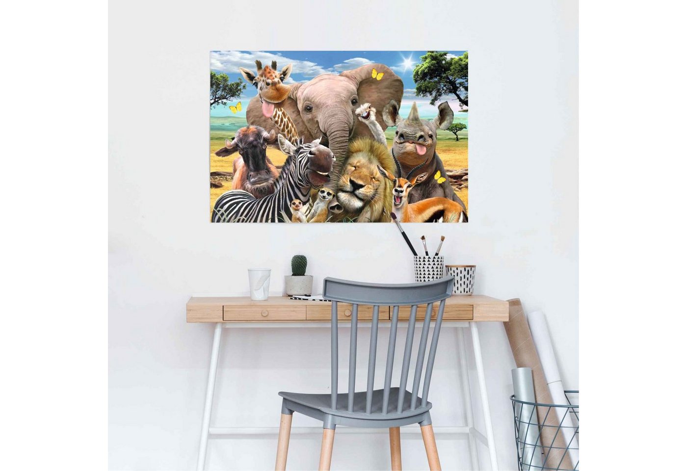 Reinders! Poster Lustige Wildtiere, (1 St) – Bild 2 von 2