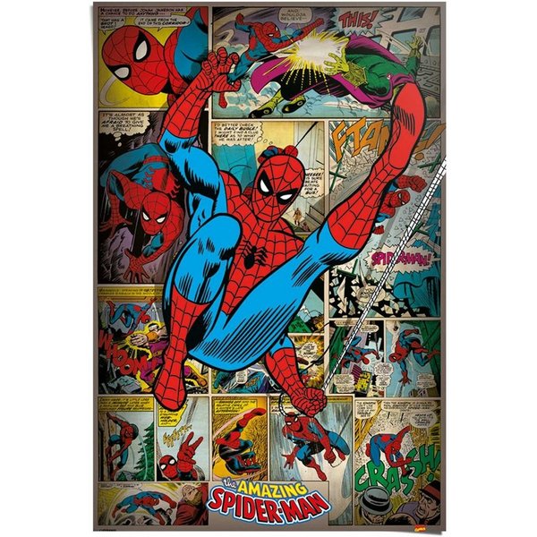 Reinders! Poster Marvel Comics - spider man retro
