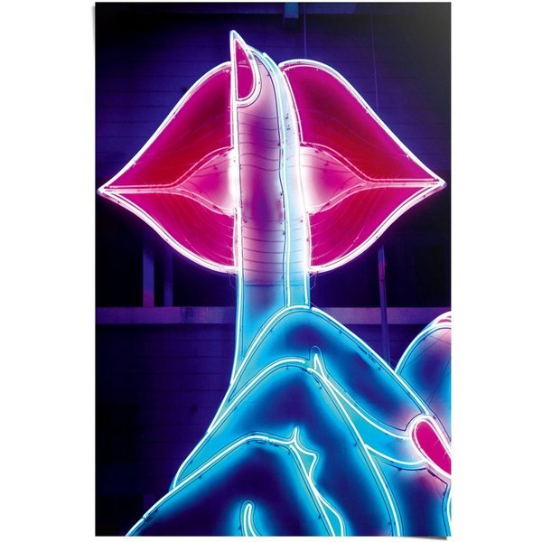 Reinders! Poster Neon Lips, (1 St)