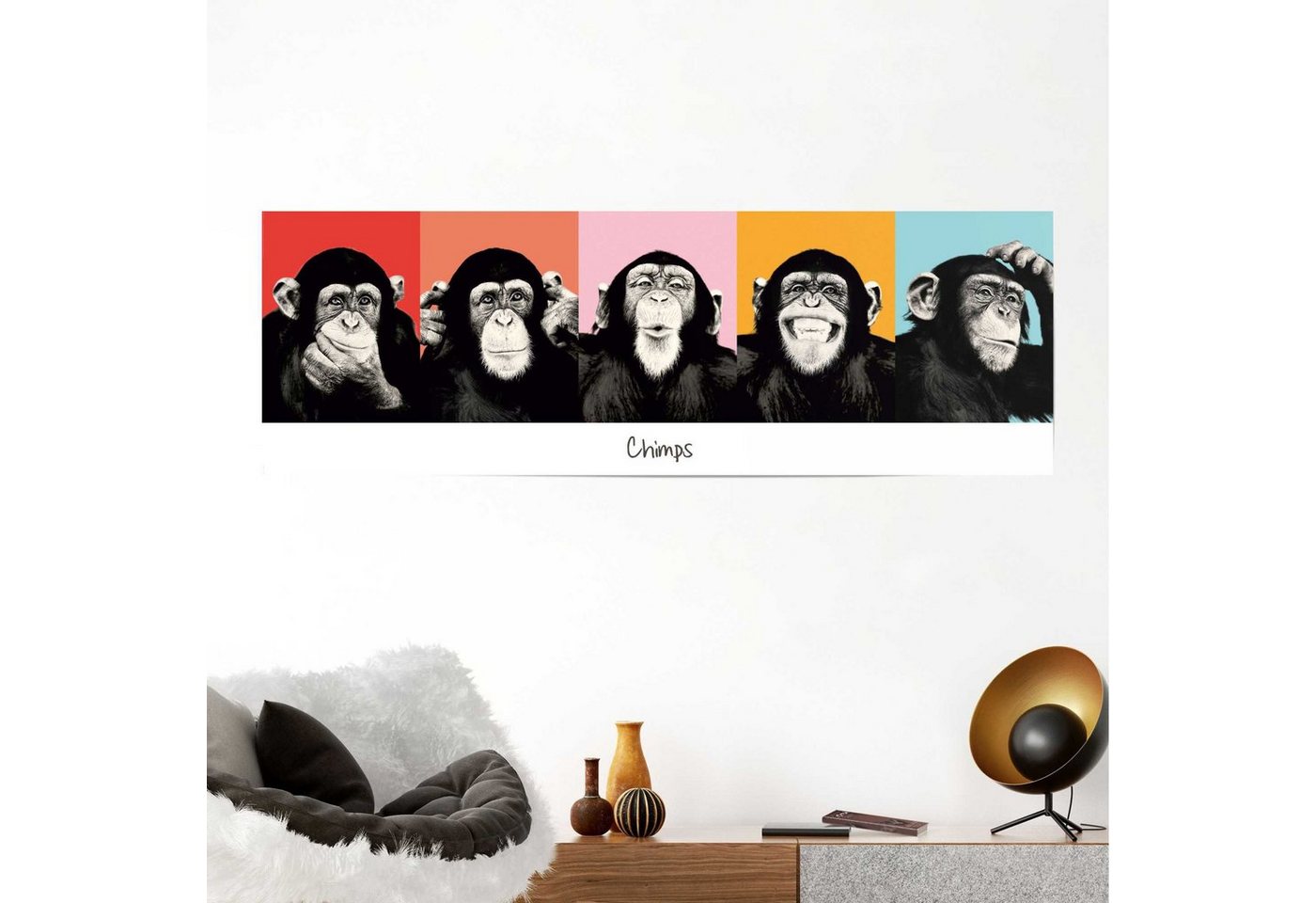 Reinders! Poster Schimpanse Pop, (1 St) – Bild 2 von 2