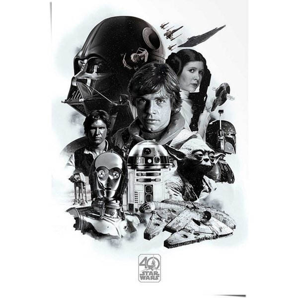 Reinders! Poster Poster Star Wars 40 Jahre, Science-Fiction (1 St)