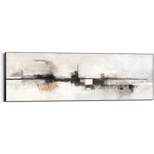 Reinders! Wandbild Abstrakter Horizont, Wohnzimmer - Beige - MDF - Abstrakt - 156x52 cm
