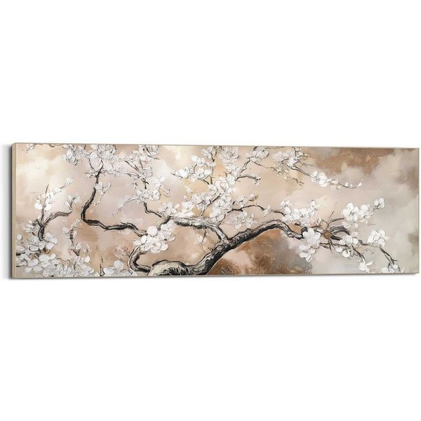 Reinders! Wandbild Baum mit Blüte, Wohnzimmer - Beige - MDF - Blumen und Pflanzen - 156x52 cm